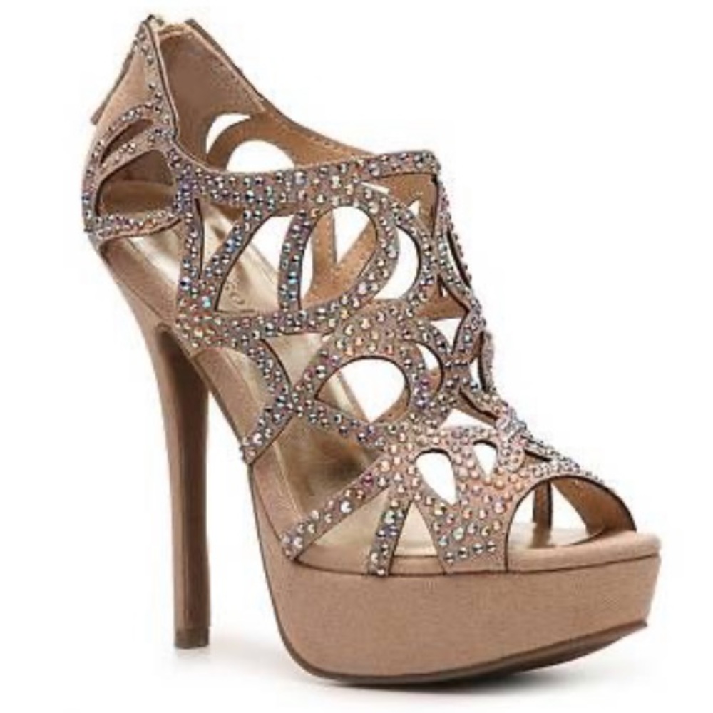 {Zigi Soho} Sparrow Heels Rhinestone Size 7
